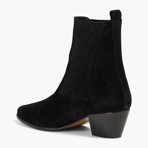 🖤 Sandro Black Suede Ankle Boots – Size 37 (US 6.5–7) – Minimal & Chic - Picture 3 of 8